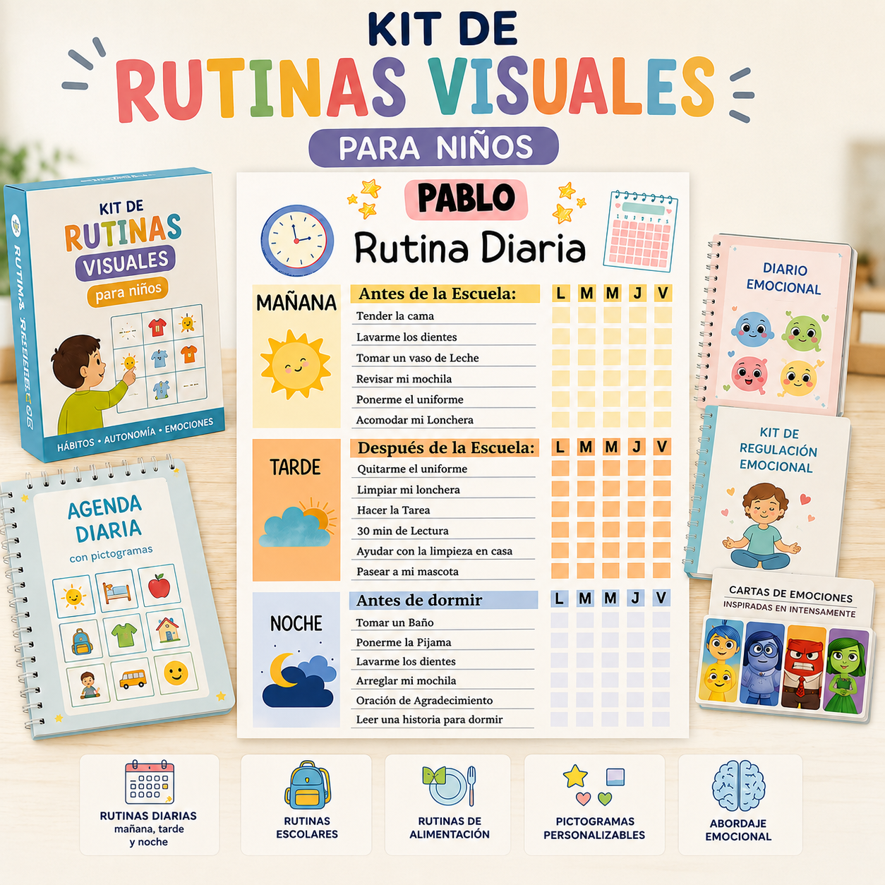 Kit Rutinas Visuales para Niños